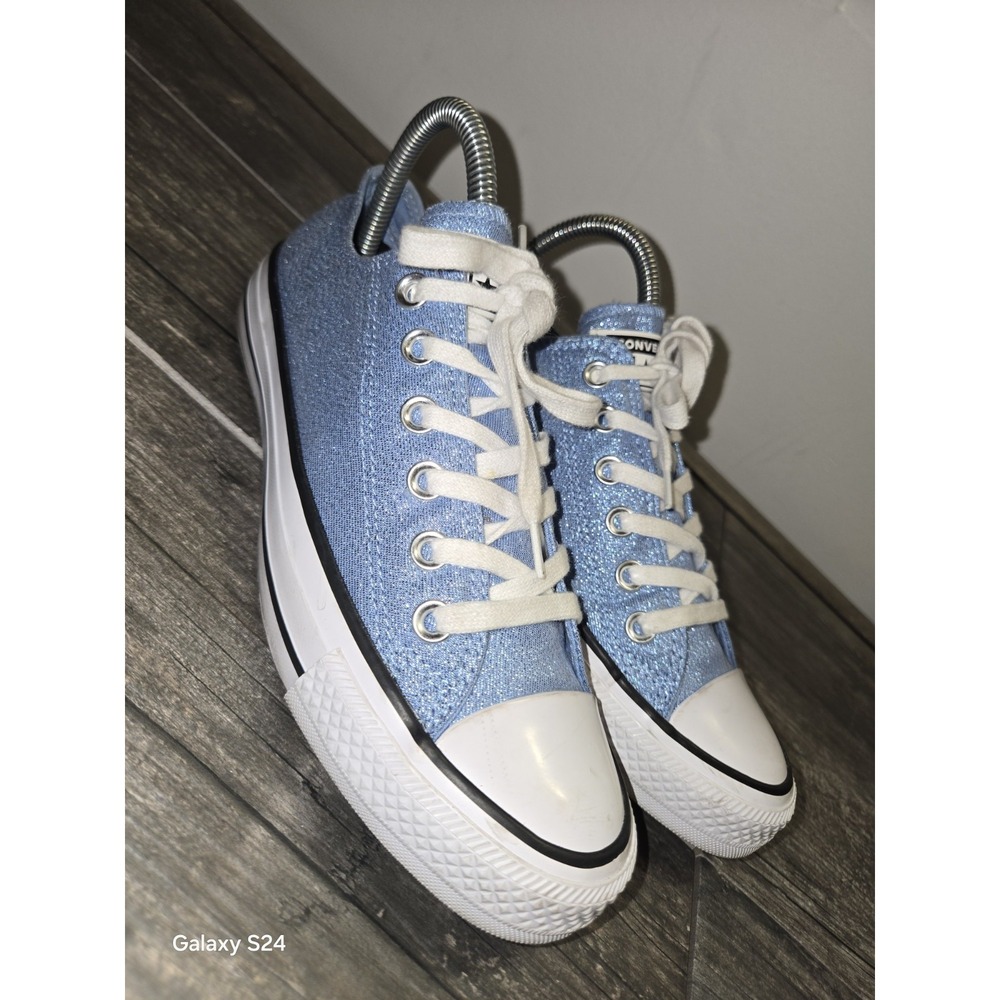 Converse Chuck Taylor All Star OX Light Metallic Blue/White Women's Size 7